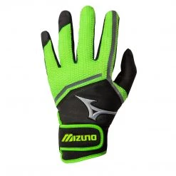 Mizuno Finch Fastpitch Bathing Gloves - Black Optic Sulphur Batting Gloves