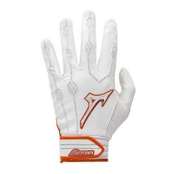 Mizuno Covert Youth Batting Gloves - White Orange
