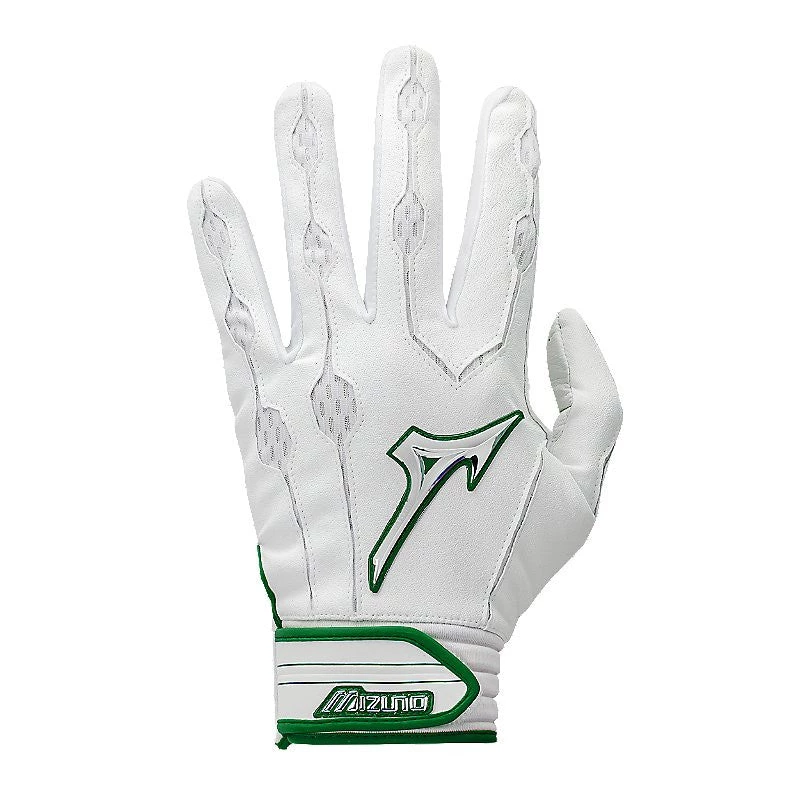 Mizuno Covert Youth Batting Gloves - White Forest 3 Mizuno Covert Youth Batting Gloves - White Forest