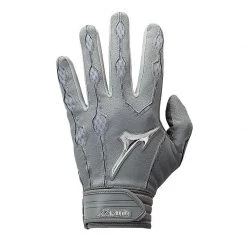 Mizuno Covert Youth Batting Gloves - Gray