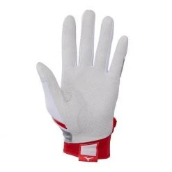 Mizuno F-257 Women's Softball Batting Gloves - White Red