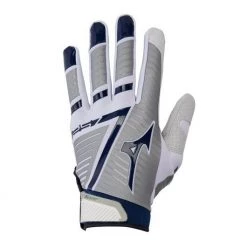 Mizuno F-257 Women's Softball Batting Gloves - White Navy Baseball