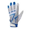 Mizuno F-257 Women's Softball Batting Gloves - White Royal 1 Mizuno F-257 Women's Softball Batting Gloves - White Royal
