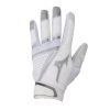 Mizuno F-257 Women's Softball Batting Gloves - White Silver