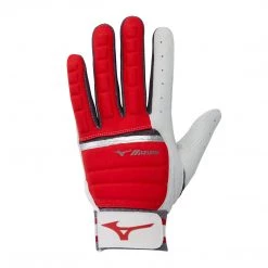 Mizuno B-130 Batting Gloves - Red Charcoal Shadow