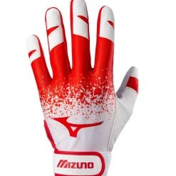 Mizuno Women's Finch Softball Batting Gloves - Red White