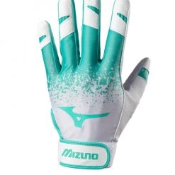Mizuno Women's Finch Softball Batting Gloves - Mint White