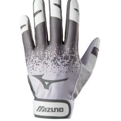 Mizuno Women's Finch Softball Batting Gloves - Gray White