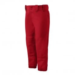 Mizuno Girls Belted Softball Pant - Red