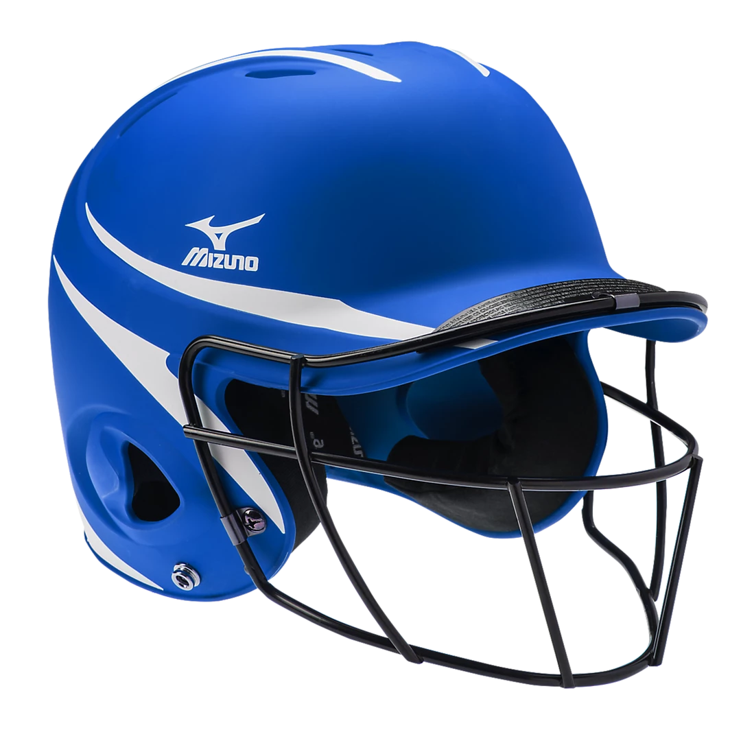 Softball Mizuno MBH601 Prospect With FP Mask 2Tone - Royal White 3 Softball Mizuno MBH601 Prospect With FP Mask 2Tone - Royal White