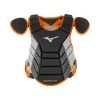Mizuno 2019 Samurai 14" Chest Protector Youth - Black Orange Baseball
