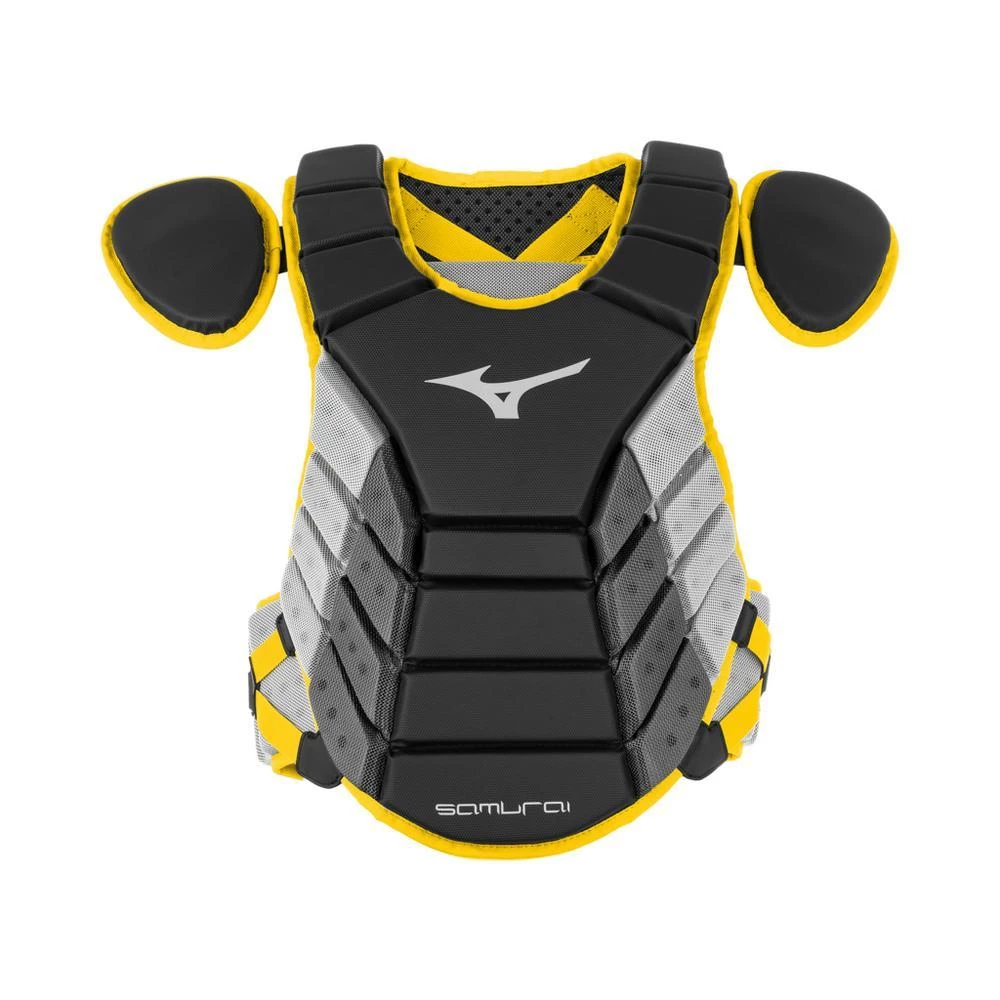 Baseball Mizuno 2019 Samurai 14" Chest Protector Youth - Black Yellow 3 Baseball Mizuno 2019 Samurai 14" Chest Protector Youth - Black Yellow