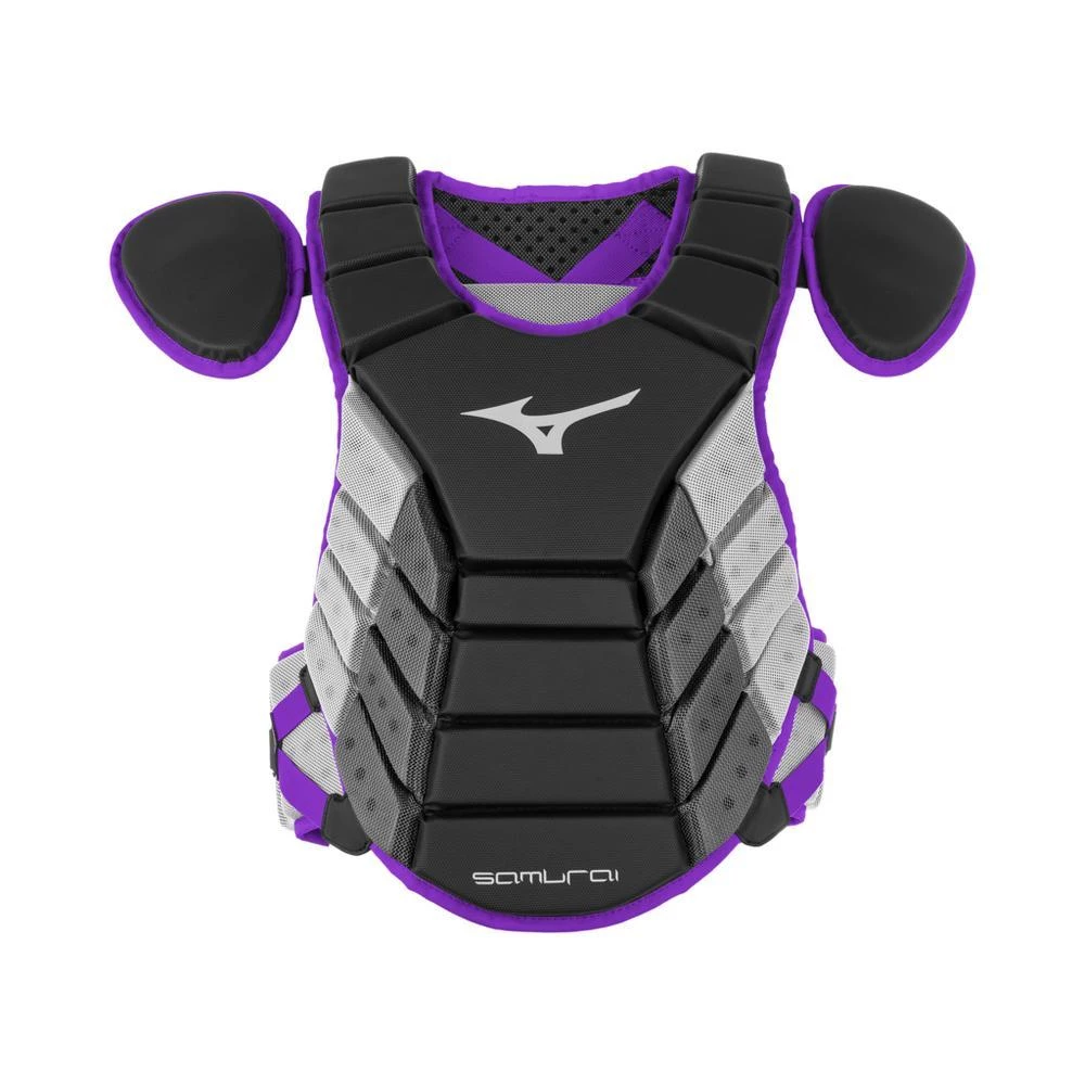 Mizuno 2019 Samurai 14" Chest Protector Youth - Black Purple Baseball 3 Mizuno 2019 Samurai 14" Chest Protector Youth - Black Purple Baseball