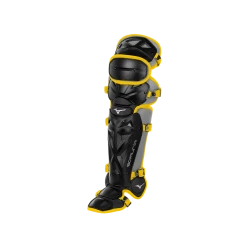 Baseball Mizuno Samurai Youth 14 1/2" Shin Guards 380383 - Black Yellow