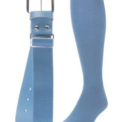 Baseball Twin City Belt Knee High Sock Combo - Columbia Blue