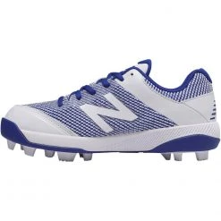 New Balance Youth J4040v4 Molded Baseball Cleats - Royal White