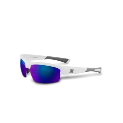 Marucci MV463Y Youth Performance Sunglasses - Matte White Blue Lenses
