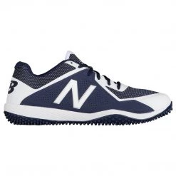Baseball New Balance T4040v4 Turf Synthetic Mesh Shoes - Navy White