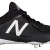 New Balance Pedroia L4040v4 Low Cut Metal Cleat - Black Baseball