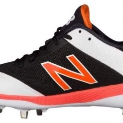 Baseball New Balance Pedroia L4040v4 Low Cut Metal Cleat - Black Orange