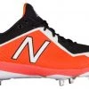 Baseball New Balance Pedroia L4040v4 Low Cut Metal Cleat - Black Orange