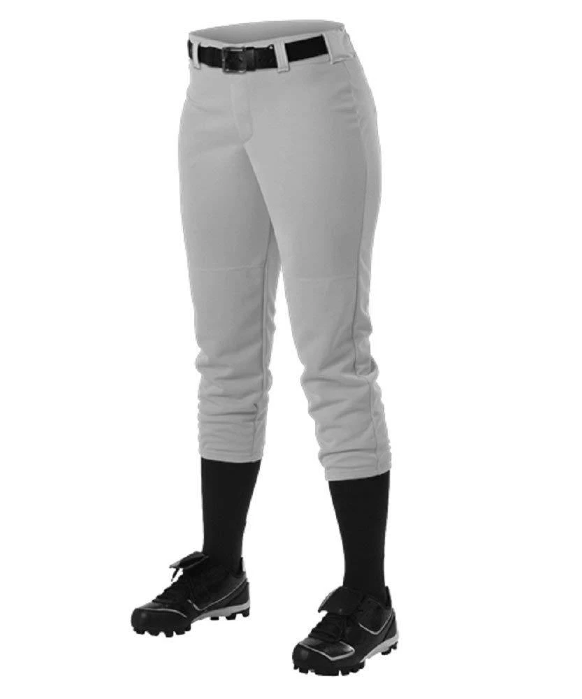 Alleson 605PBWY Girl's Fastpitch Pant - Gray 3 Alleson 605PBWY Girl's Fastpitch Pant - Gray