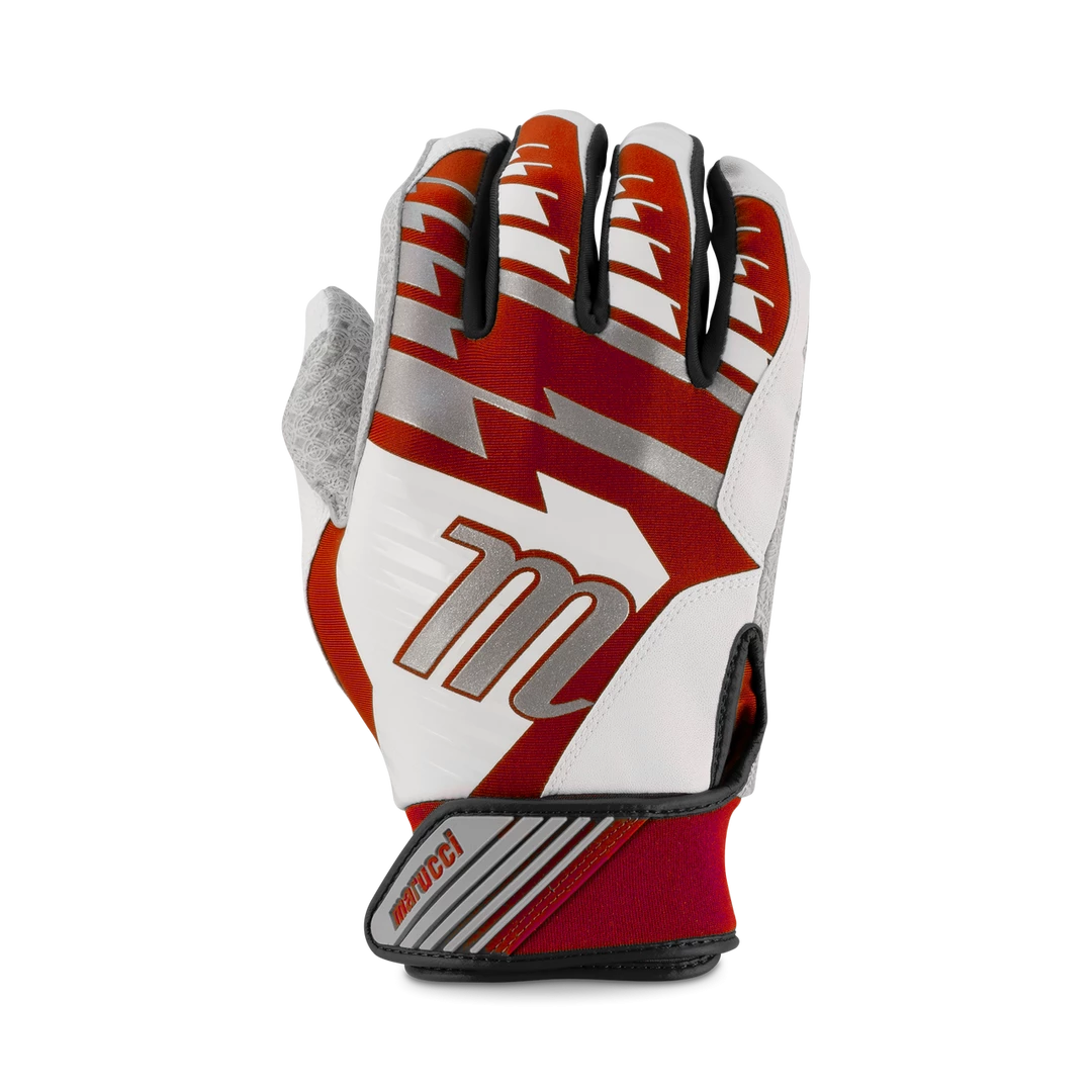 Baseball Marucci Tesoro Batting Glove - Red Black 3 Baseball Marucci Tesoro Batting Glove - Red Black