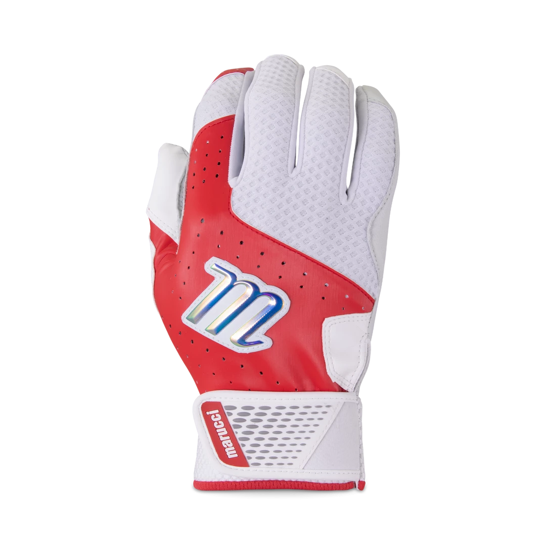 Batting Gloves Marucci Crest Batting Glove - Red 3 Batting Gloves Marucci Crest Batting Glove - Red