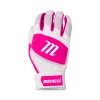Baseball Marucci Badge Coach Pitch T-Ball Batting Glove - White Pink