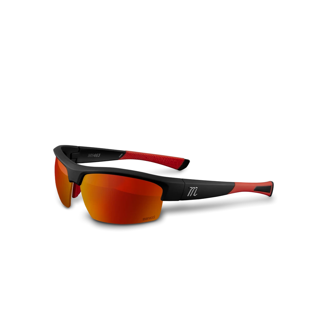 Marucci MV463Y Youth Performance Sunglasses - Matte Black Red Lenses Baseball 3 Marucci MV463Y Youth Performance Sunglasses - Matte Black Red Lenses Baseball
