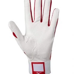 Mizuno Youth MVP Batting Gloves - Red White Baseball