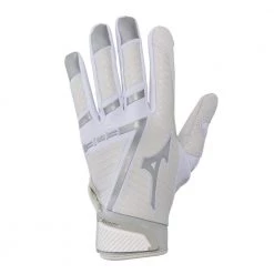 Mizuno B-303 Youth Batting Gloves - White Gray