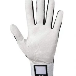 Mizuno Youth MVP Batting Gloves - Black White Baseball