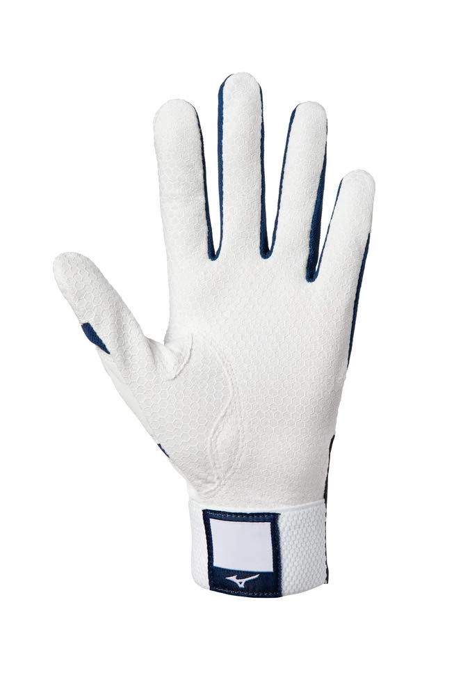 Baseball Mizuno Youth MVP Batting Gloves - Navy White 4 Baseball Mizuno Youth MVP Batting Gloves - Navy White