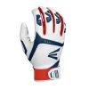 Baseball Easton Gametime Batting Gloves - White Navy Red