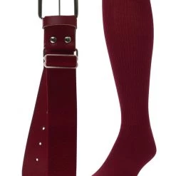 Twin City Belt Knee High Sock Combo - Cardinal