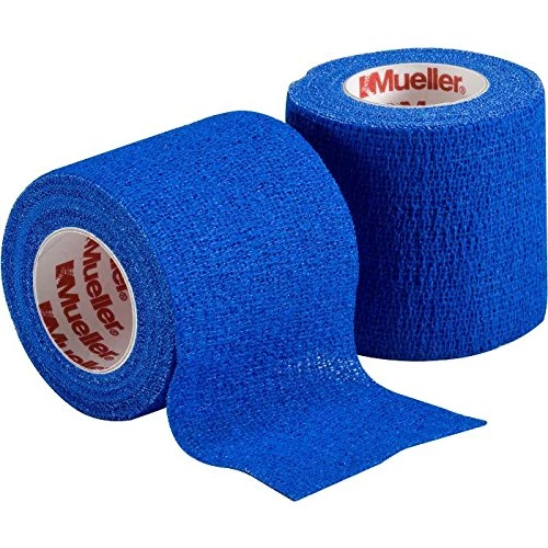 Baseball Mueller Cohesive Spatting Tape One Roll 2" X 6 Yds - Blue 3 Baseball Mueller Cohesive Spatting Tape One Roll 2" X 6 Yds - Blue