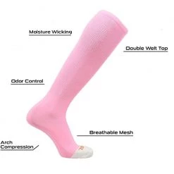 Twin City TCK Prosport Performance Knee High Tube Socks - Pink 10 Twin City TCK Prosport Performance Knee High Tube Socks - Pink