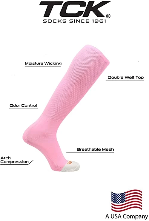 Twin City TCK Prosport Performance Knee High Tube Socks - Pink 5 Twin City TCK Prosport Performance Knee High Tube Socks - Pink