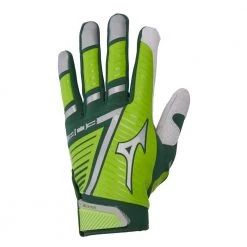 Mizuno B-303 Youth Batting Gloves - Green Lime