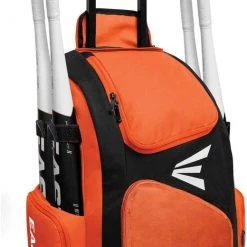 Easton Traveler Standup Wheeled Bag - Black Orange