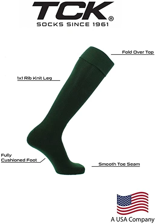 Twin City TCK Multisport Acrylic Knee High Tube Socks - Dark Green 5 Twin City TCK Multisport Acrylic Knee High Tube Socks - Dark Green