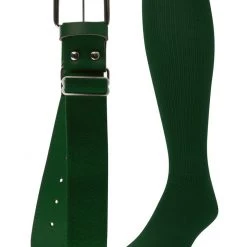 Twin City Belt Knee High Sock Combo - Dark Green Baseball