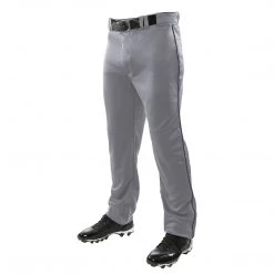 Baseball Champro BP41U MVP Open Bottom Pant With Piping - Gray Navy