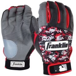 Franklin Digitek Youth Batting Gloves - Black Red Camo