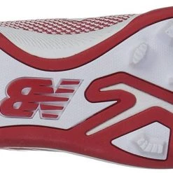 New Balance Youth J4040v4 Molded Baseball Cleats - Red White 10 New Balance Youth J4040v4 Molded Baseball Cleats - Red White