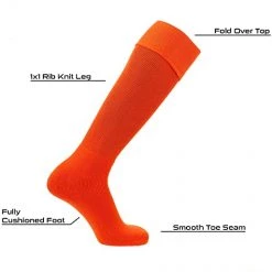 Twin City TCK Multisport Acrylic Knee High Tube Socks - Orange