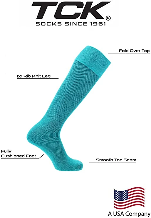Twin City TCK Multisport Acrylic Knee High Tube Socks - Marlin Teal 5 Twin City TCK Multisport Acrylic Knee High Tube Socks - Marlin Teal