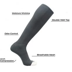 Twin City TCK Prosport Performance Knee High Tube Socks - Graphite