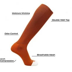 Twin City TCK Prosport Performance Knee High Tube Socks - Texas Orange